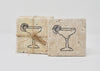 Drink Coasters, Margarita, Stone Coasters, Bachelorette Gift Beach A Rustic Feeling