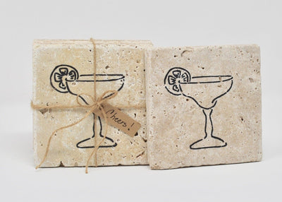Drink Coasters, Margarita, Stone Coasters, Bachelorette Gift Beach A Rustic Feeling