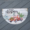 Red Vintage Truck Merry Christmas Welcome Mat - A Rustic Feeling