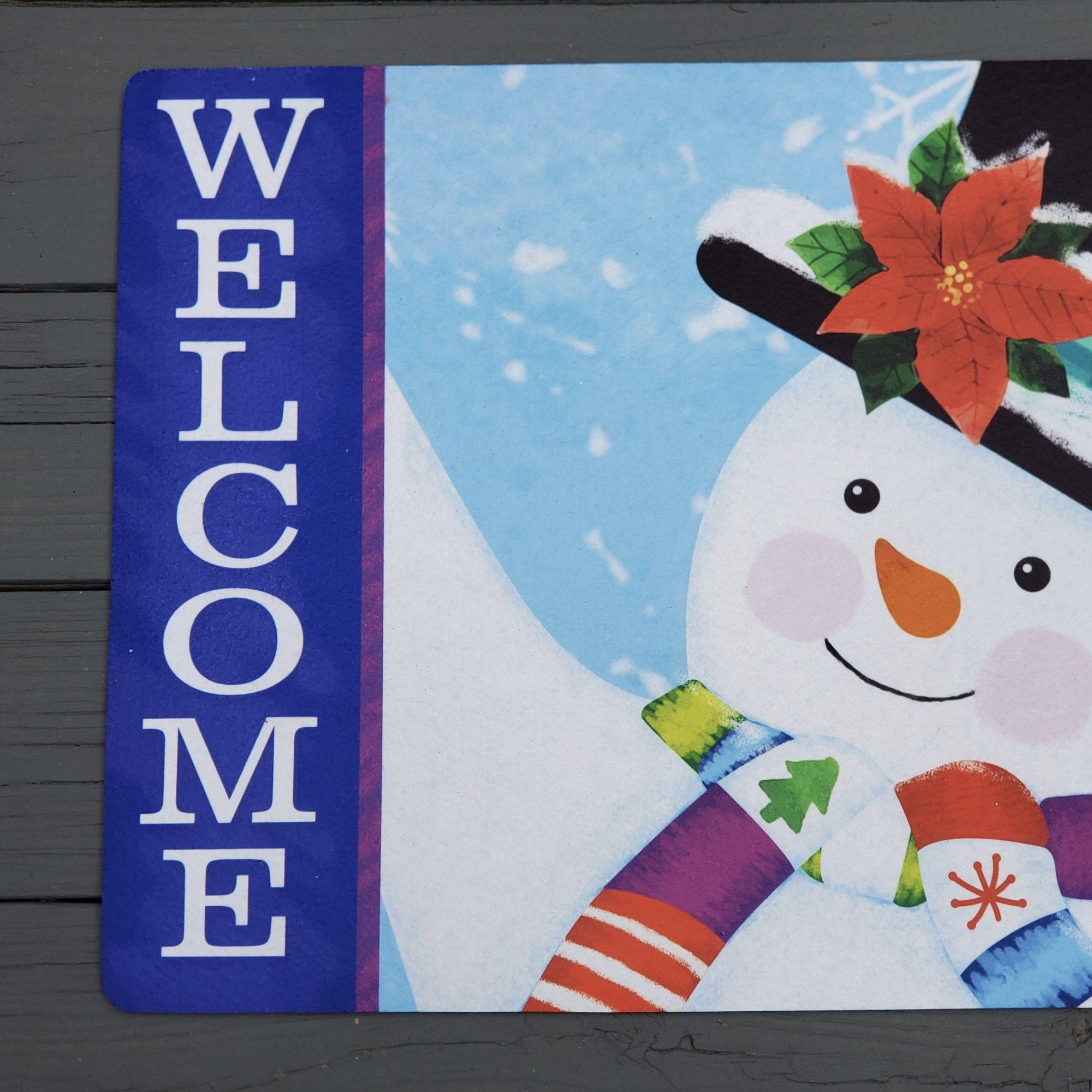 Snowman Front Porch Door Mat - A Rustic Feeling
