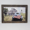 Vintage Truck with American Flag Framed Print - A Rustic Feeling