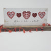 You + Me with Hearts Block Sign - A Rustic Feeling
