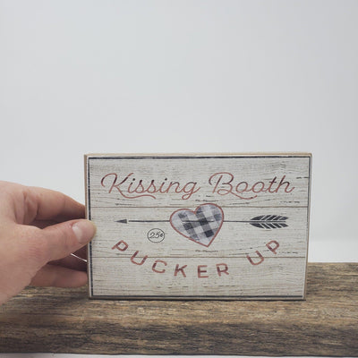 Kissing Booth Sign - A Rustic Feeling