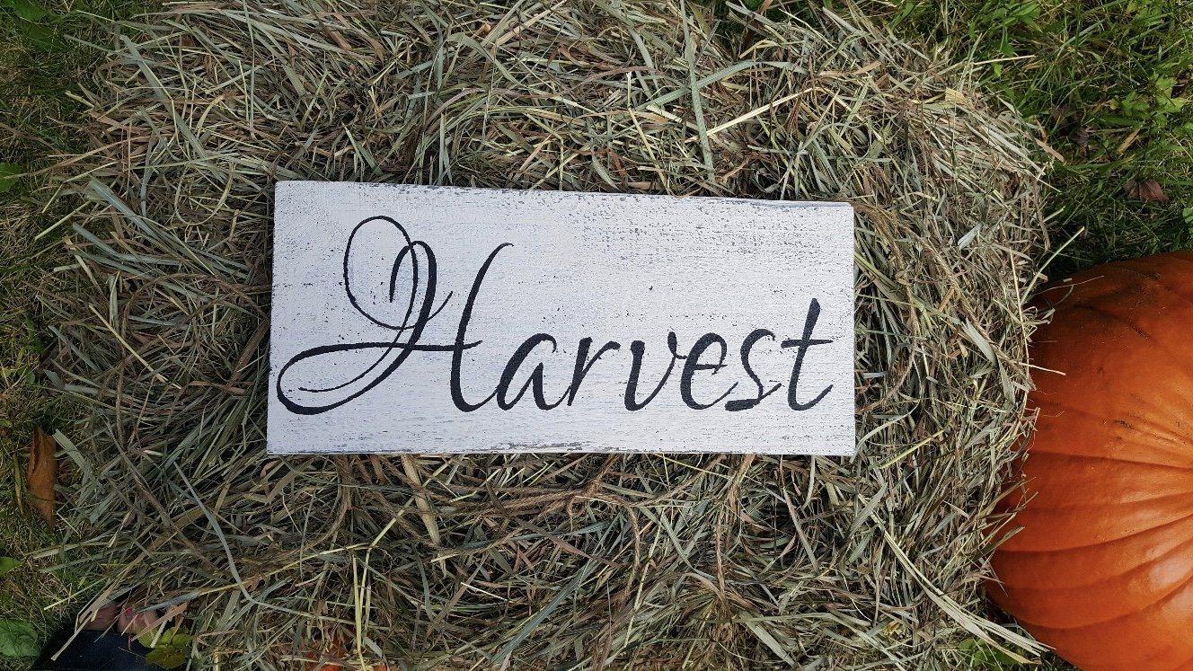 Rustic Harvest Sign - A Rustic Feeling