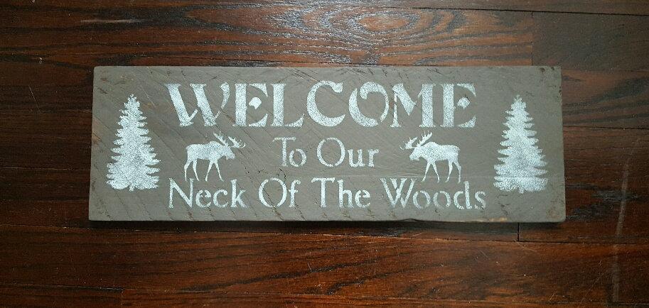 Moose Welcome Sign - A Rustic Feeling