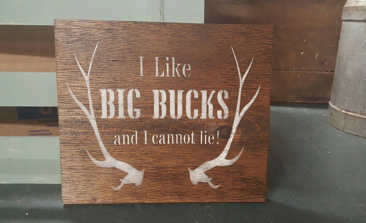 I Like Big Bucks Cabin Sign Fathers Day ARusticFeeling 