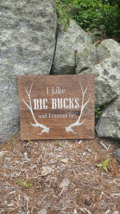 I Like Big Bucks Cabin Sign Fathers Day ARusticFeeling