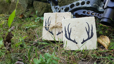 Antler Stone Coasters Set of 4 - A Rustic Feeling