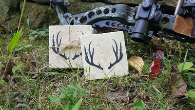 Natural Stone Antler Coasters - A Rustic Feeling