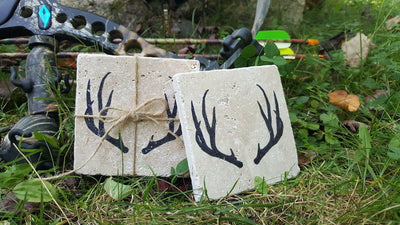 Natural Stone Antler Coasters - A Rustic Feeling