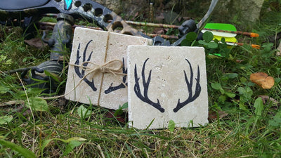 Natural Stone Antler Coasters - A Rustic Feeling