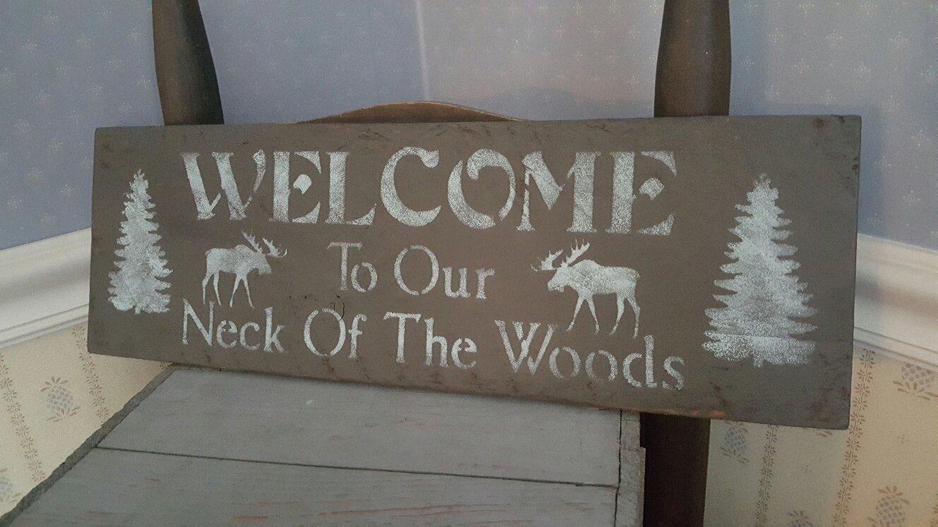 Moose Welcome Sign - A Rustic Feeling