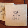 Live Laugh Love Quote Coasters Coasters ARusticFeeling