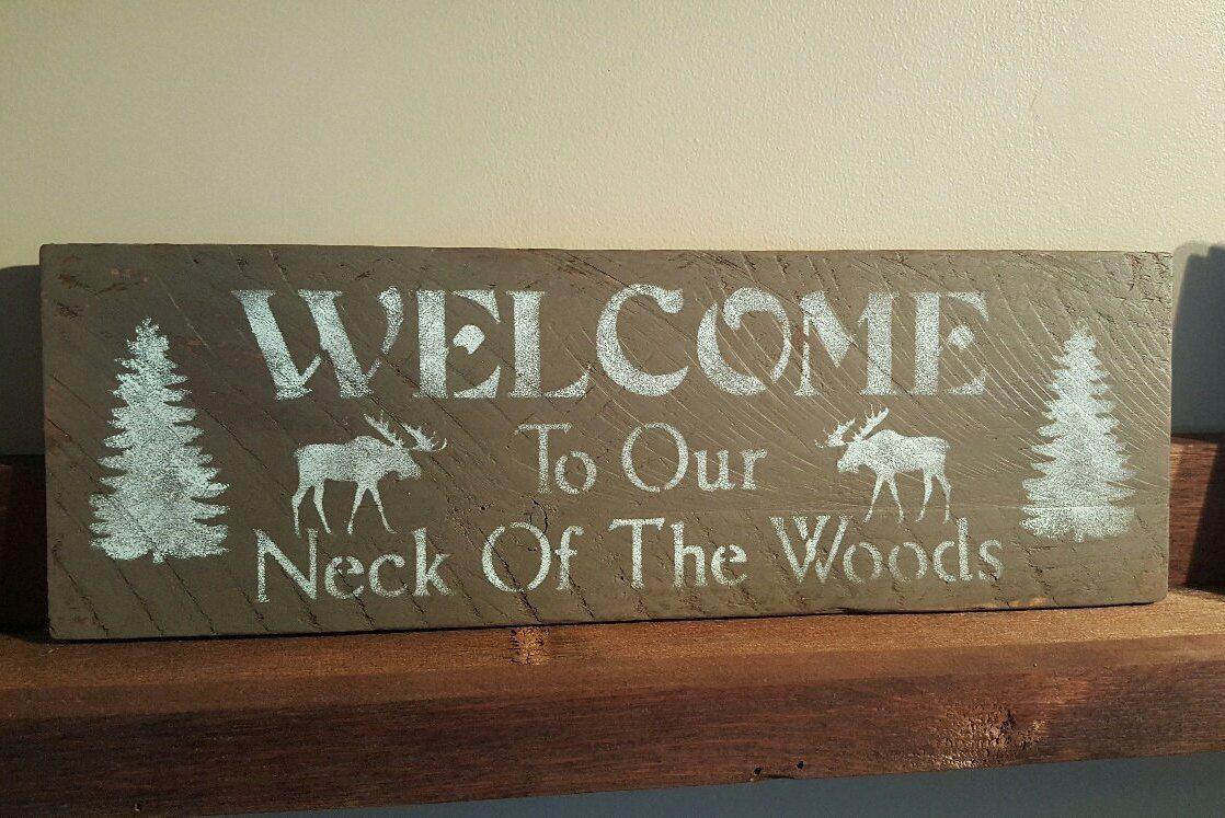 Moose Welcome Sign - A Rustic Feeling